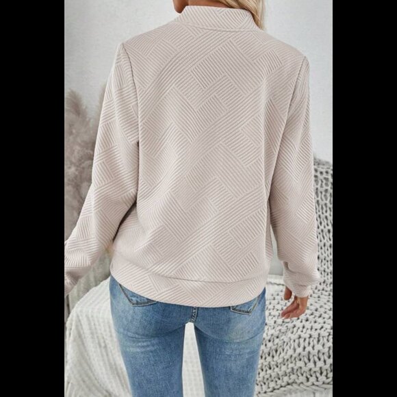 Textured bomber jacket cream tan - Picture 2 of 3